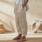 Women’s Folded Hem Straight Leg Trousers Pants