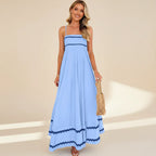 Women’s Maxi Dress Striped Long Flowing Summer Casual Dress