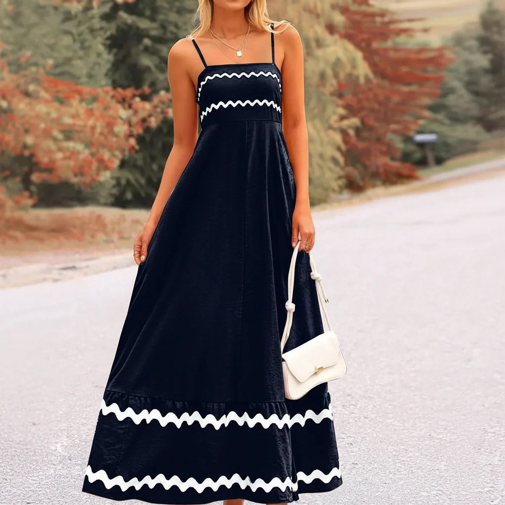 Women’s Maxi Dress Striped Long Flowing Summer Casual Dress