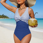 Women's One-Piece V-Neck Push-Up Swimsuit