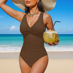 Women's One-Piece V-Neck Push-Up Swimsuit