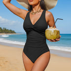 Women's One-Piece V-Neck Push-Up Swimsuit