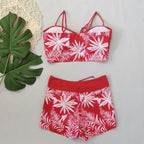 Women's Two-Piece Printed Bikini Swimsuit Set for Swimming