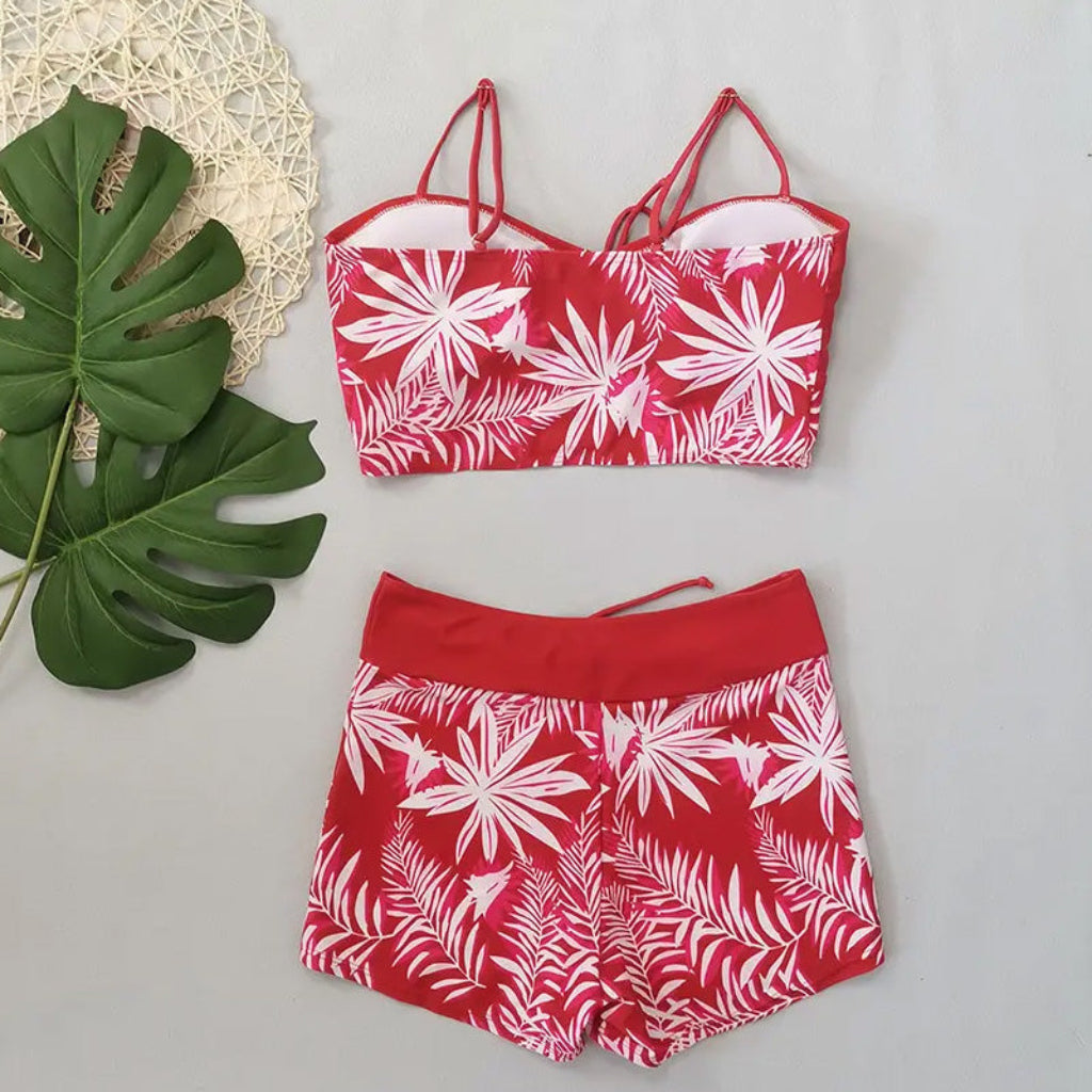 Women's Two-Piece Printed Bikini Swimsuit Set for Swimming
