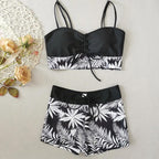 Women's Two-Piece Printed Bikini Swimsuit Set for Swimming