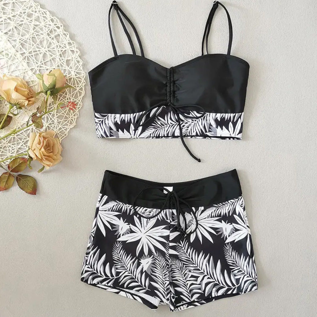Women's Two-Piece Printed Bikini Swimsuit Set for Swimming