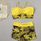 Women's Two-Piece Printed Bikini Swimsuit Set for Swimming