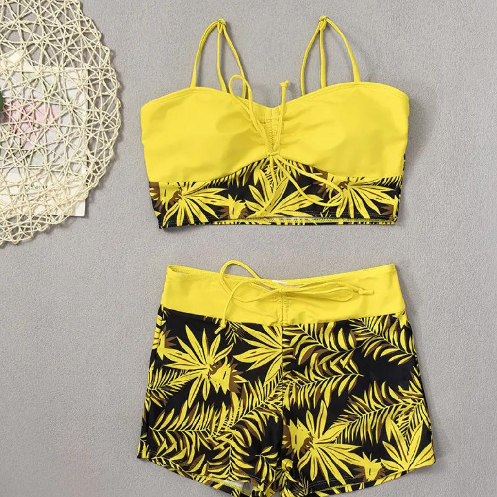 Women's Two-Piece Printed Bikini Swimsuit Set for Swimming