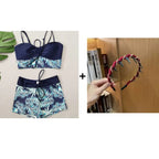 Women's Two-Piece Printed Bikini Swimsuit Set for Swimming
