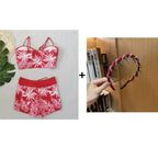 Women's Two-Piece Printed Bikini Swimsuit Set for Swimming