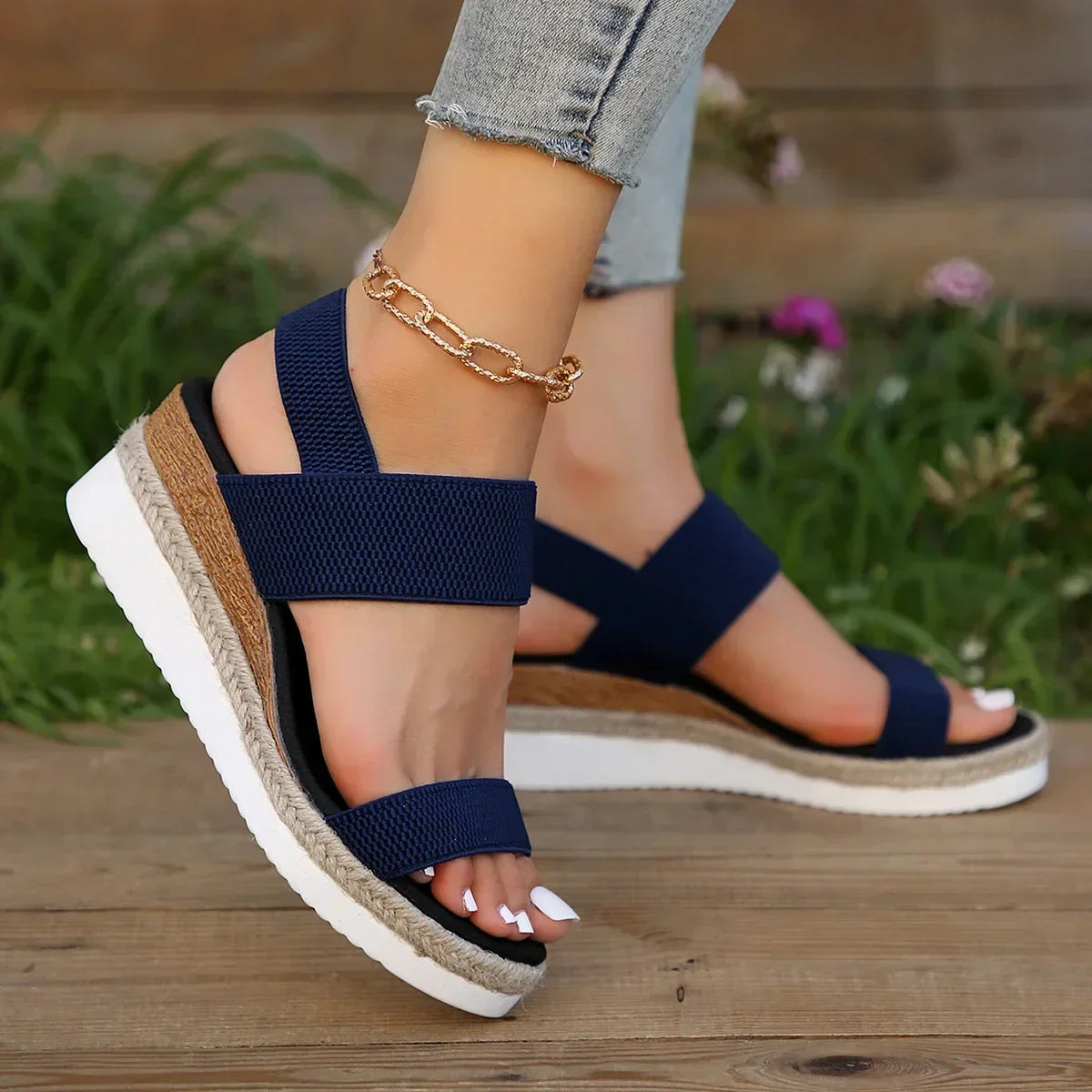 Women’s Wedge Sandals Strappy Summer Shoes