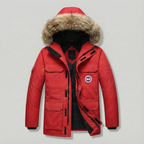 Women’s Hooded Puffer Coat with Faux Fur Trim
