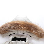 Women’s Hooded Puffer Coat with Faux Fur Trim