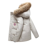 Women’s Hooded Puffer Coat with Faux Fur Trim