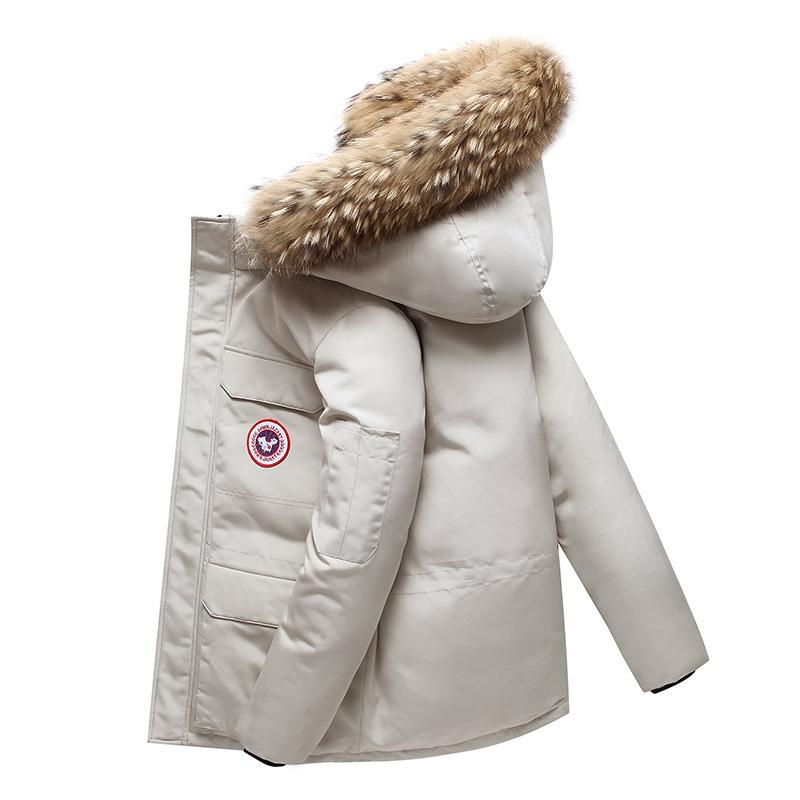 Women’s Hooded Puffer Coat with Faux Fur Trim