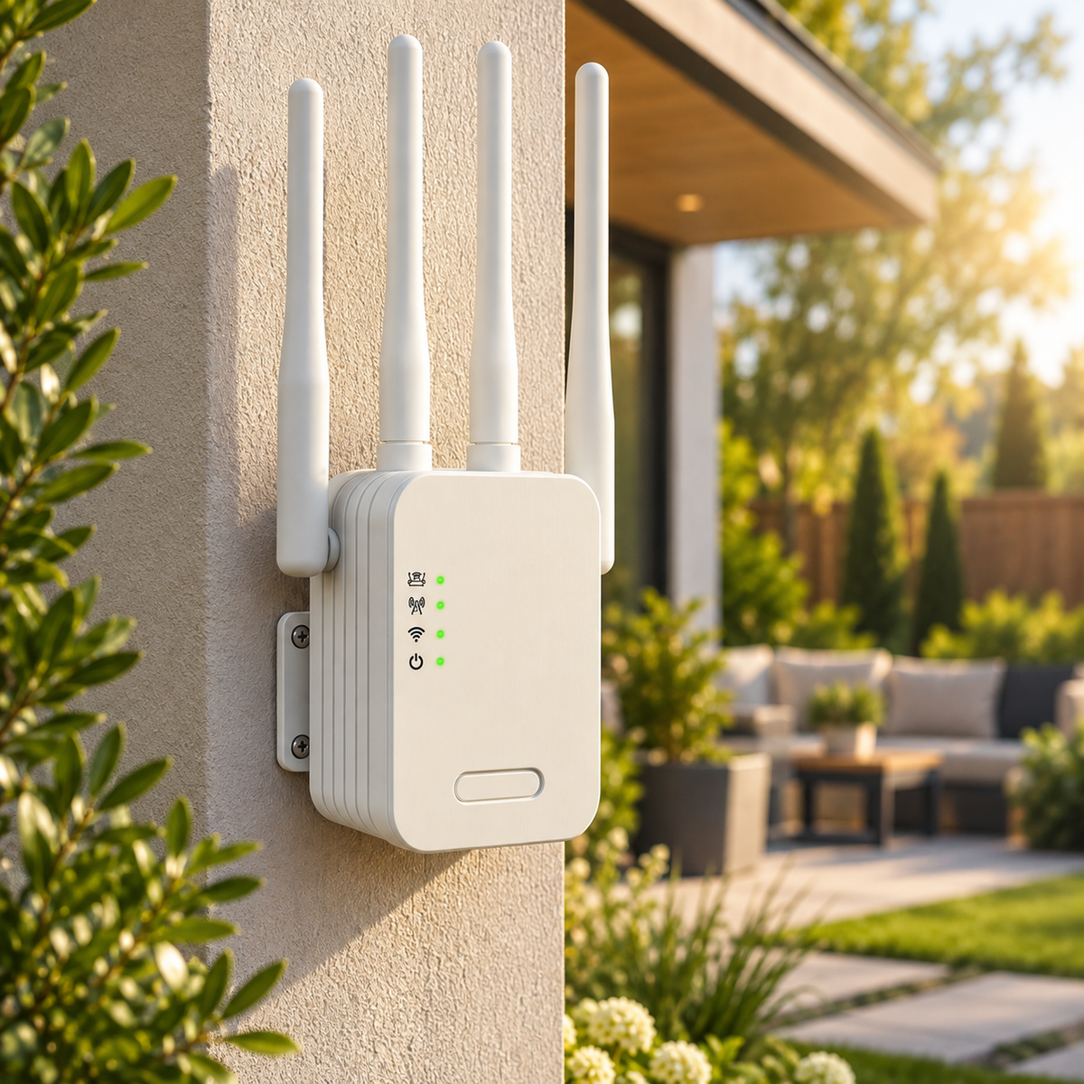 Outdoor WiFi Range Extender Booster Long Range for Garden