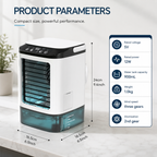 Portable Mini Air Conditioner with 900ML Water Tank 3-Speed Humidifier