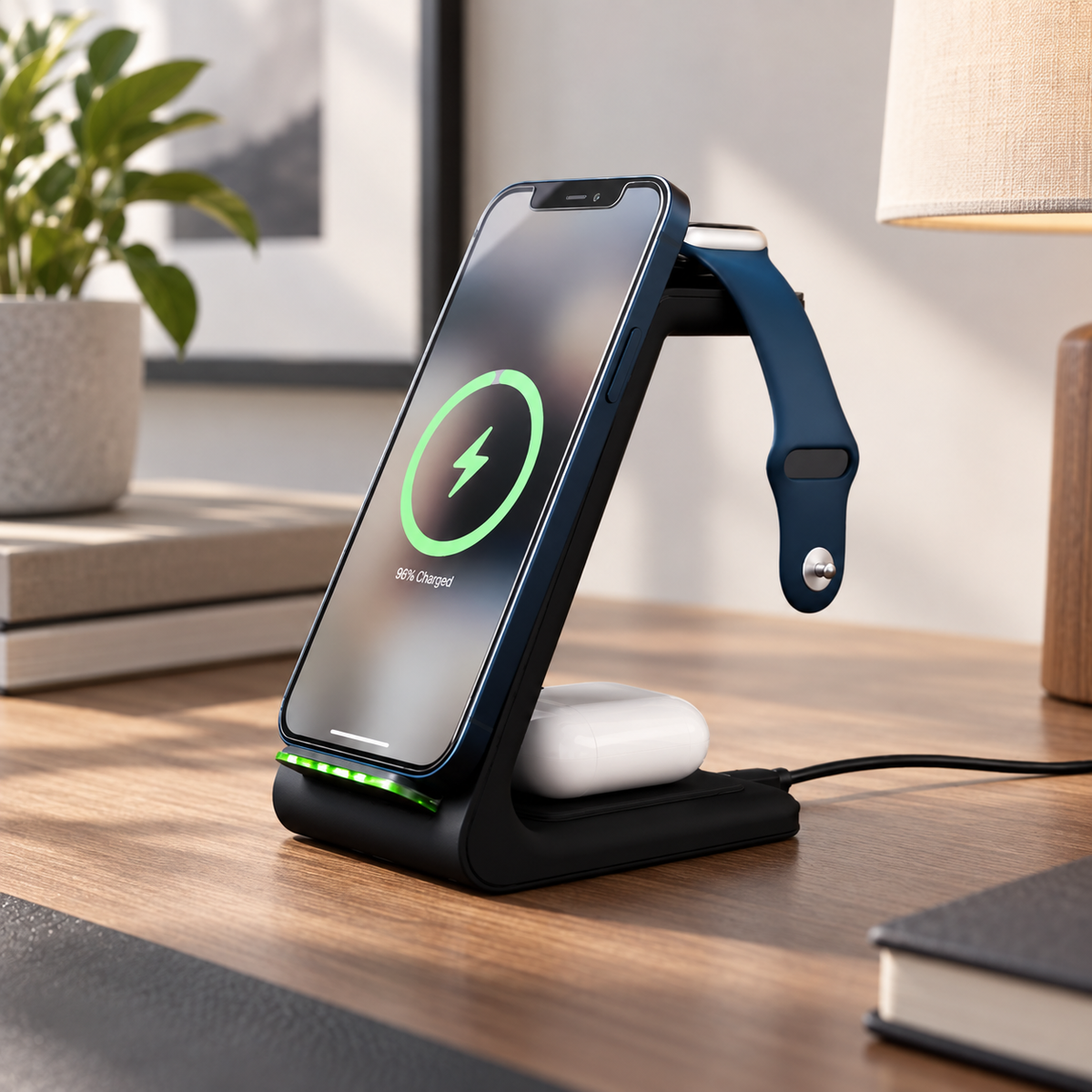 3 in 1 Wireless Charging Station Fast Charger for Phone Watch