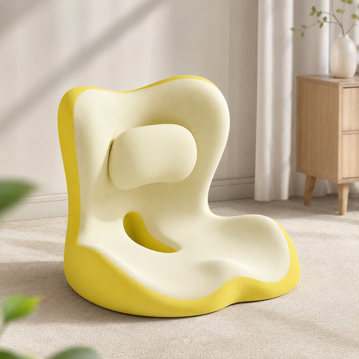 Ergonomic Office Seat Cushion with Built-In Lumbar Support