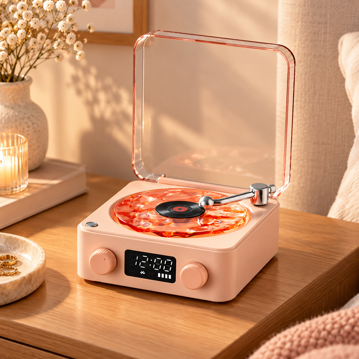 Wireless Vinyl Record Player Retro Bluetooth Turntable
