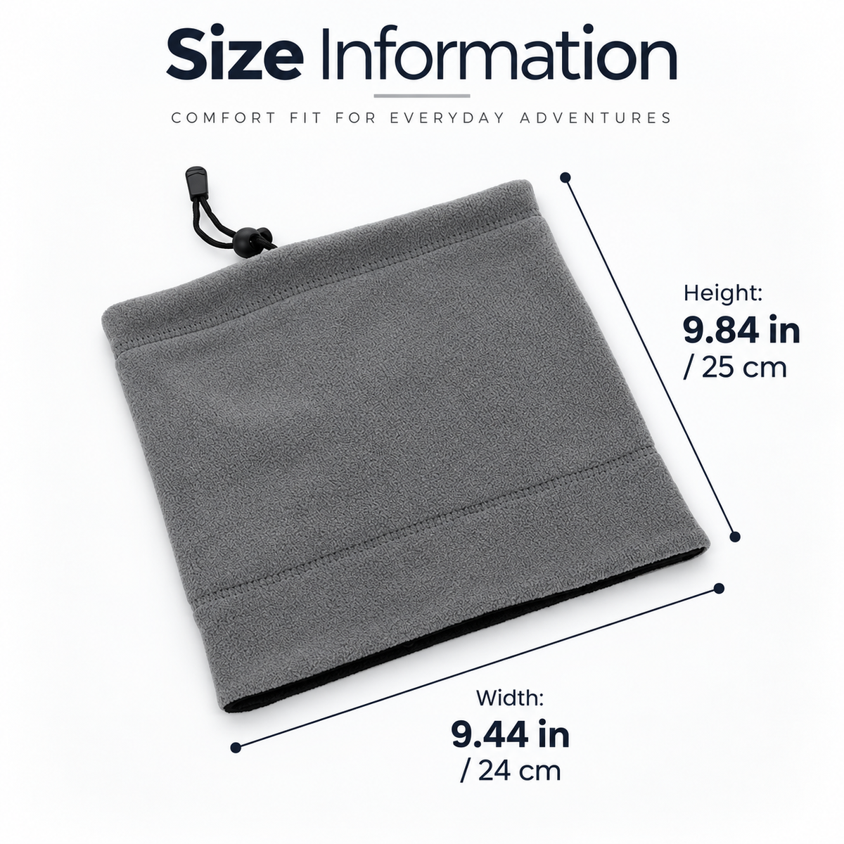Windproof Fleece Tube Scarf Neck Warmer Gaiter for Winter