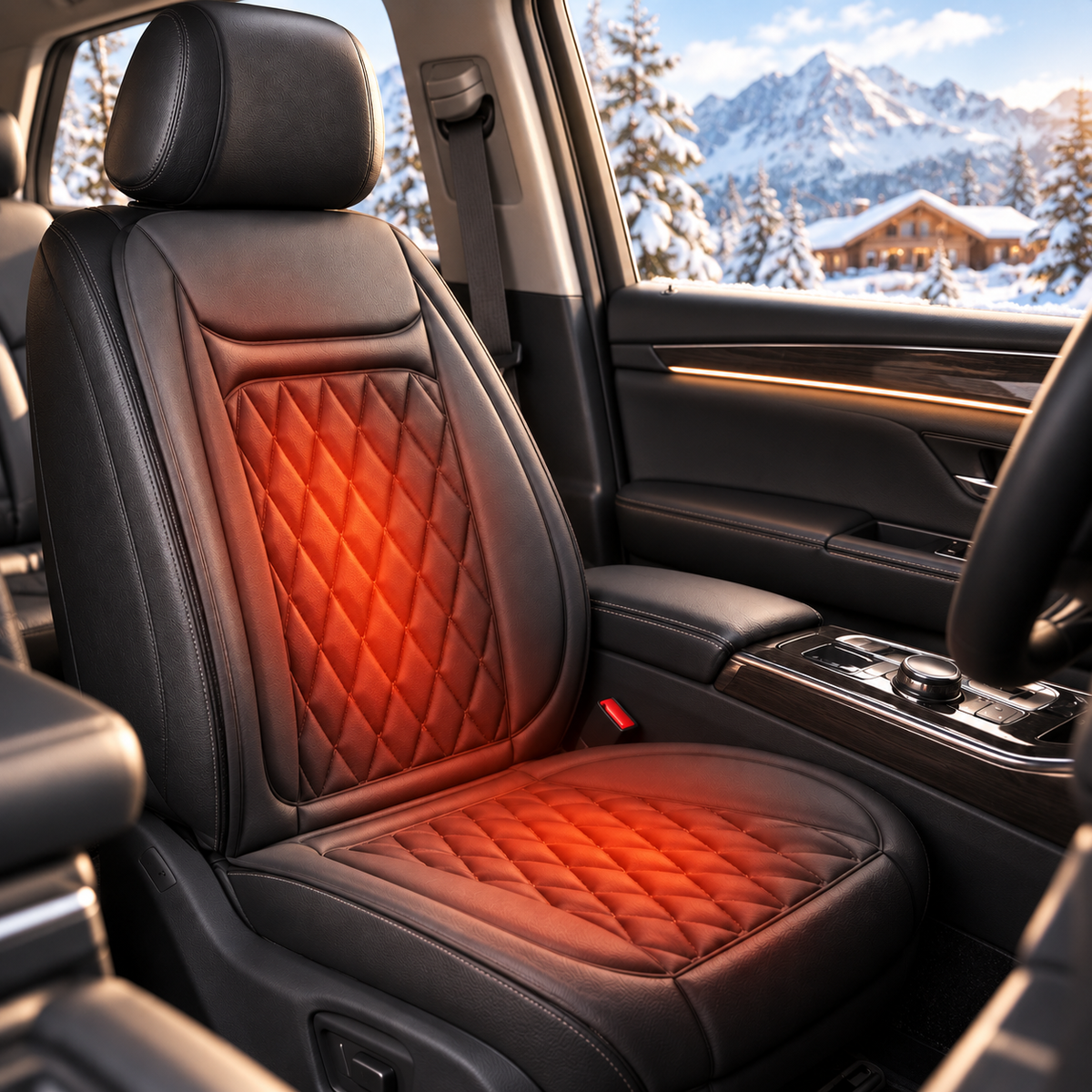 Heated Car Seat Cover 12V 24V Adjustable Temperature Warmer