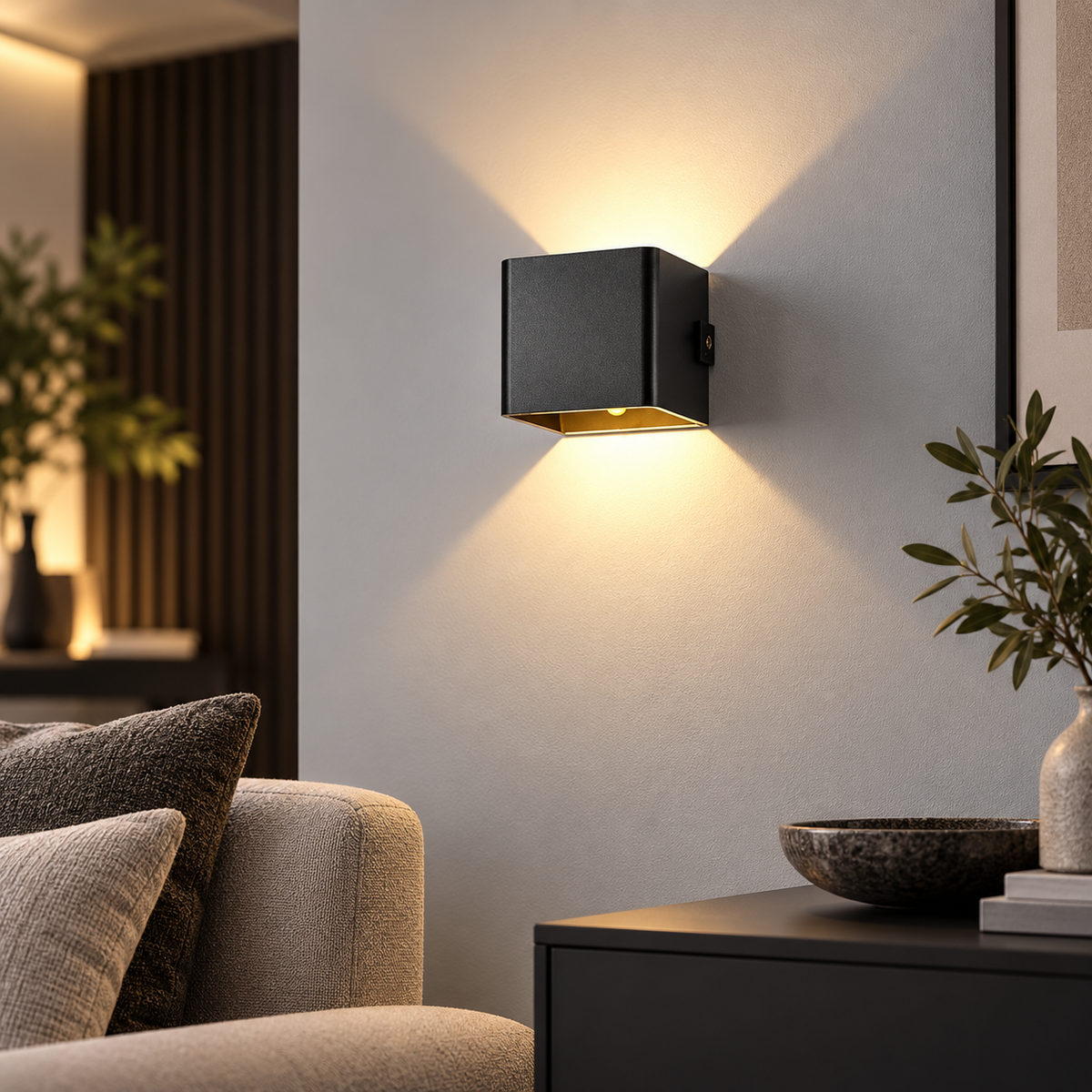 Wireless Rechargeable Wall Lamp Up and Down USB Light