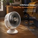 Rechargeable Portable USB Desk Fan with Night Light Quiet Cooling Fan