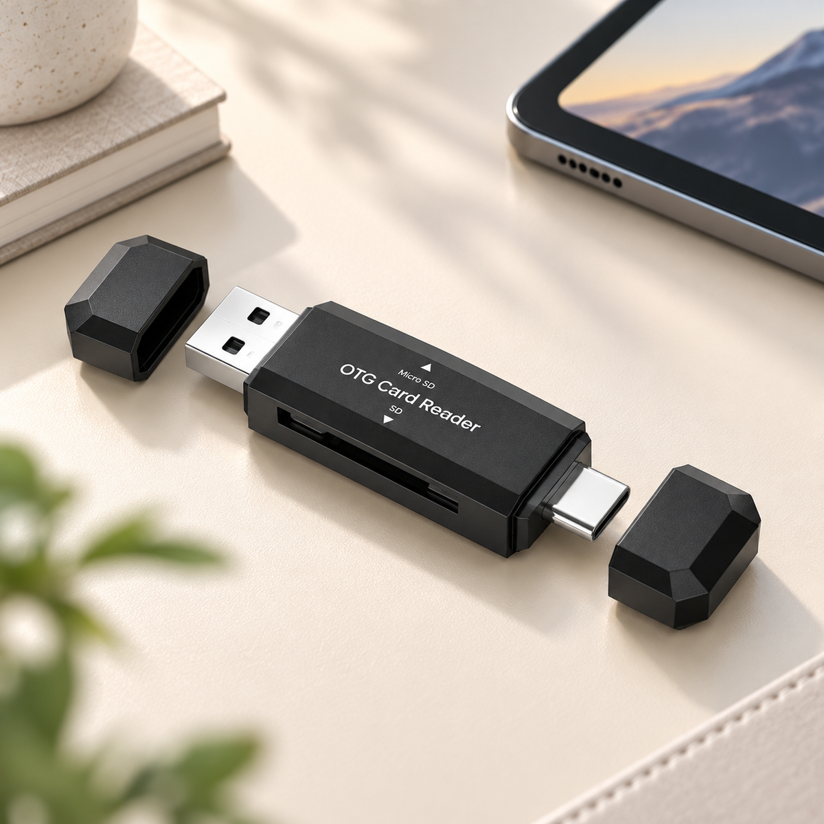 USB Type C SD and TF Card Reader Adapter 2 in 1 for Phone PC