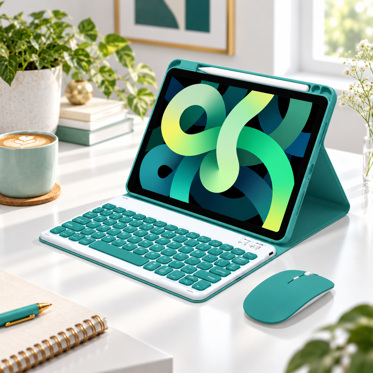 Wireless Keyboard Case for iPad with Rotating Stand