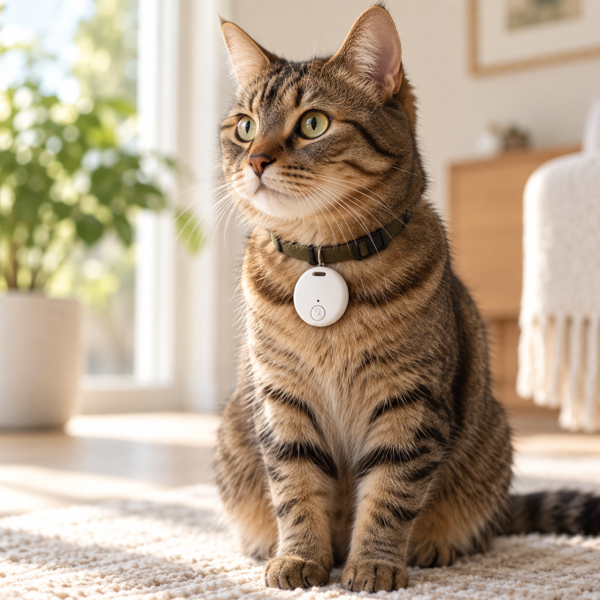 GPS Cat Tracker Waterproof Lightweight No Subscription Real Time