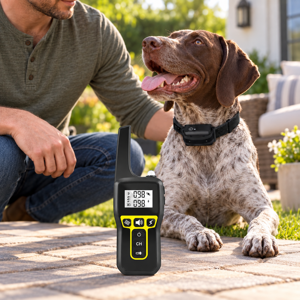 1000m Waterproof Dog Training Collar Rechargeable Remote