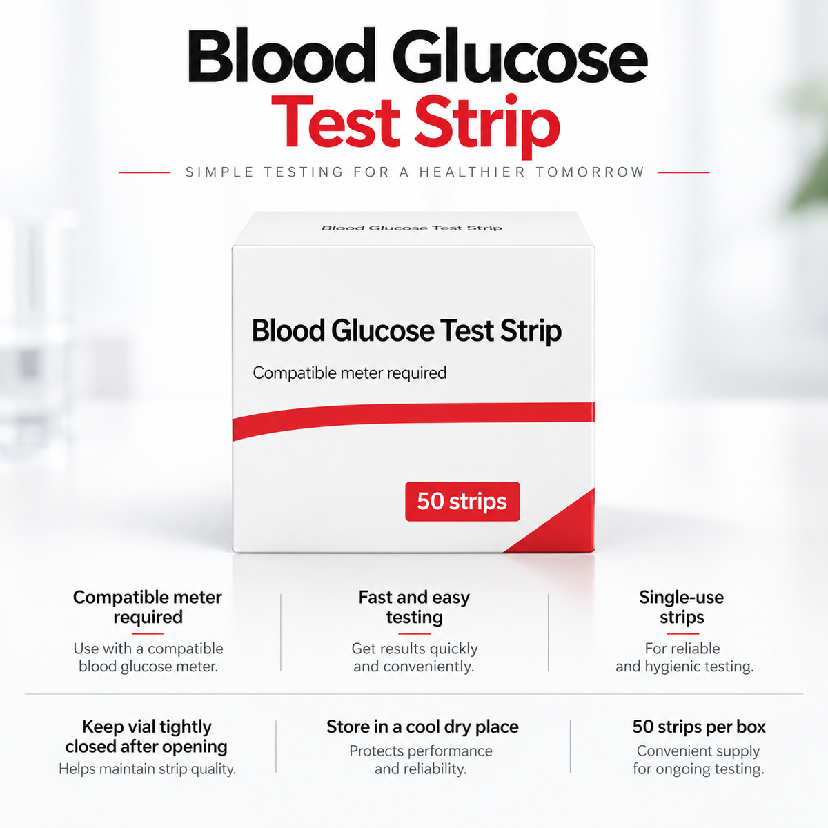 Test Strips and Lancets Refill Pack for Health Monitor