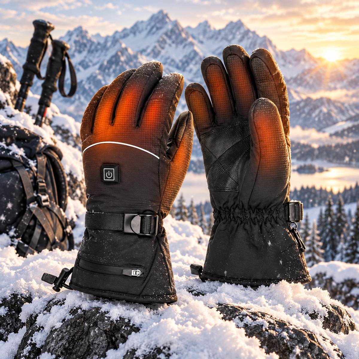 Heated Gloves Waterproof Rechargeable Thermal Winter Hand Warmers