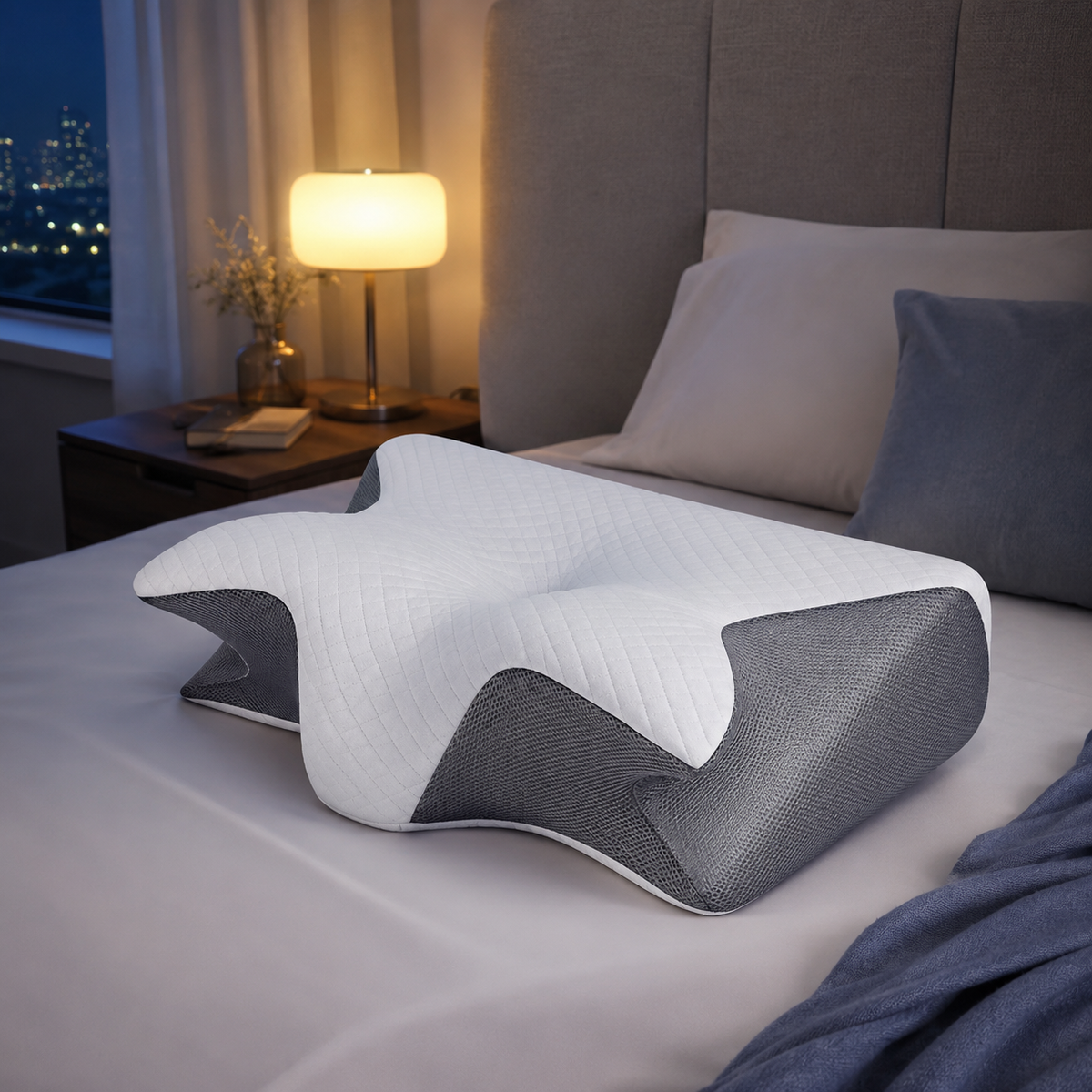 Ergonomic Contoured Neck & Shoulder Support Pillow