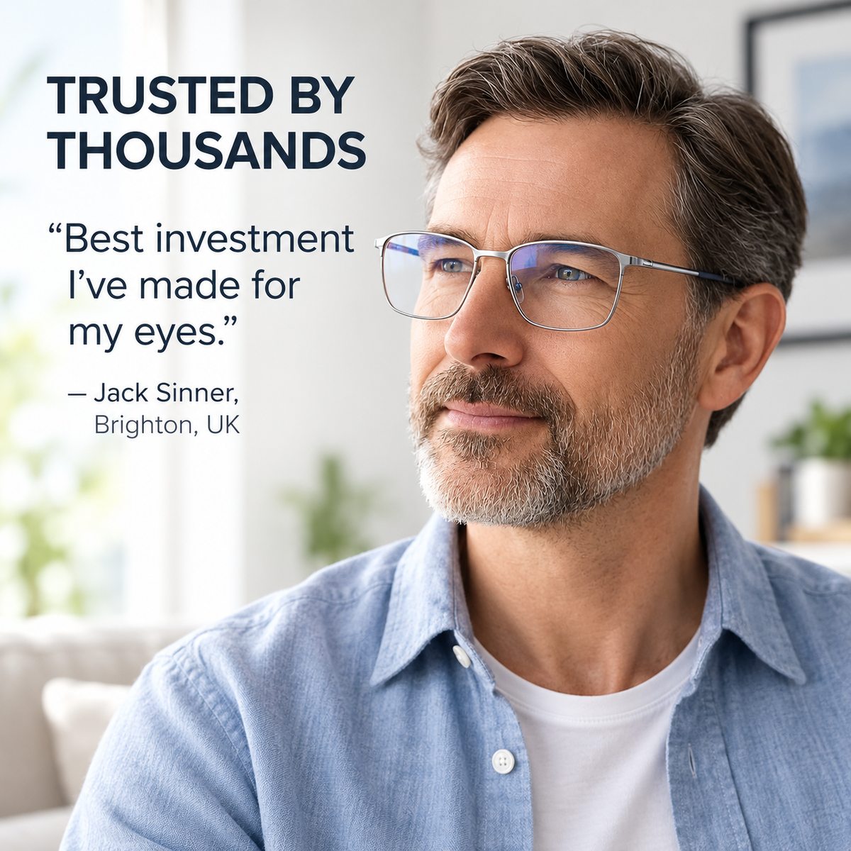 Progressive Multifocal Glasses for Clear All-Distance Vision