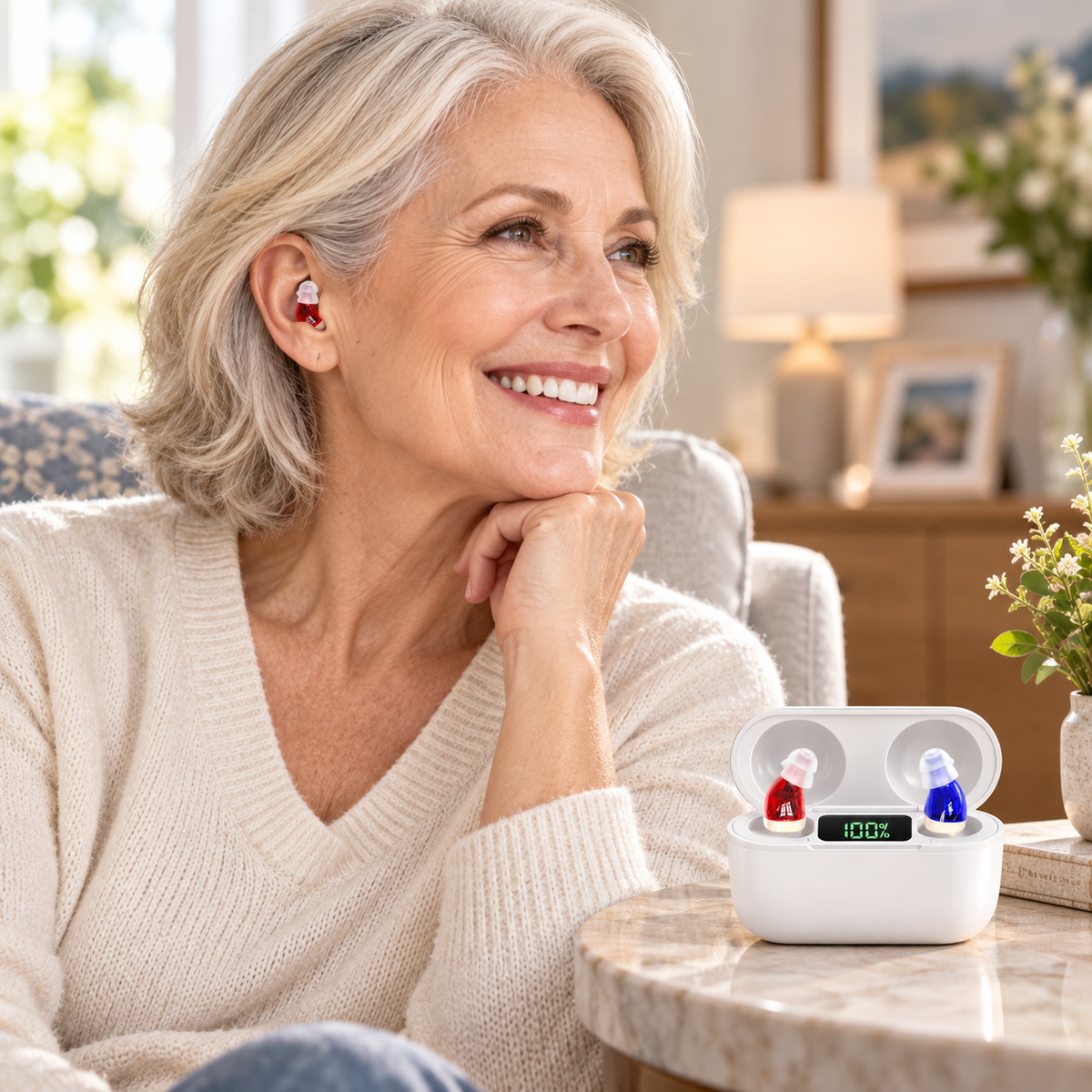 In-Ear Rechargeable Hearing Aids Clear Sound Comfort