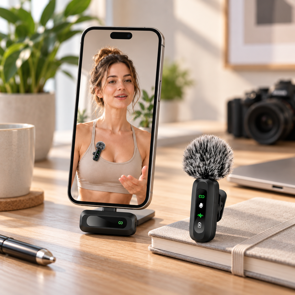 Wireless Lavalier Microphone for Phone USB-C and Lightning