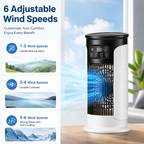 Portable 3-in-1 Air Conditioner Fan Air Cooler Humidifier with Night Light
