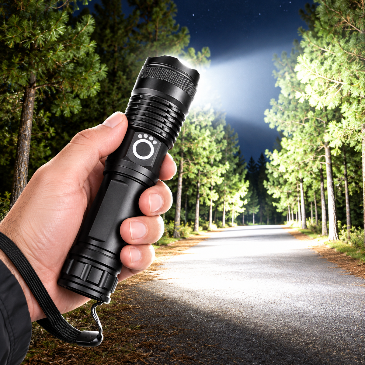 90000 Lumen LED Torch Rechargeable Zoomable Waterproof Flashlight