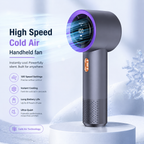 Portable Handheld Bladeless Mini Fan USB Rechargeable High Speed Fan