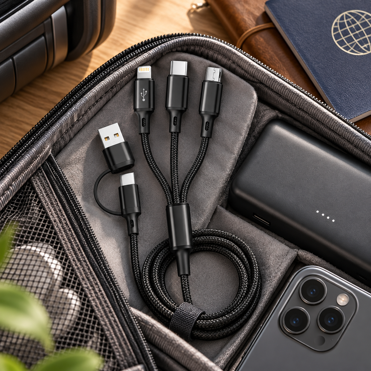 3 in 1 Charging Cable Multi USB Fast Charging Cord