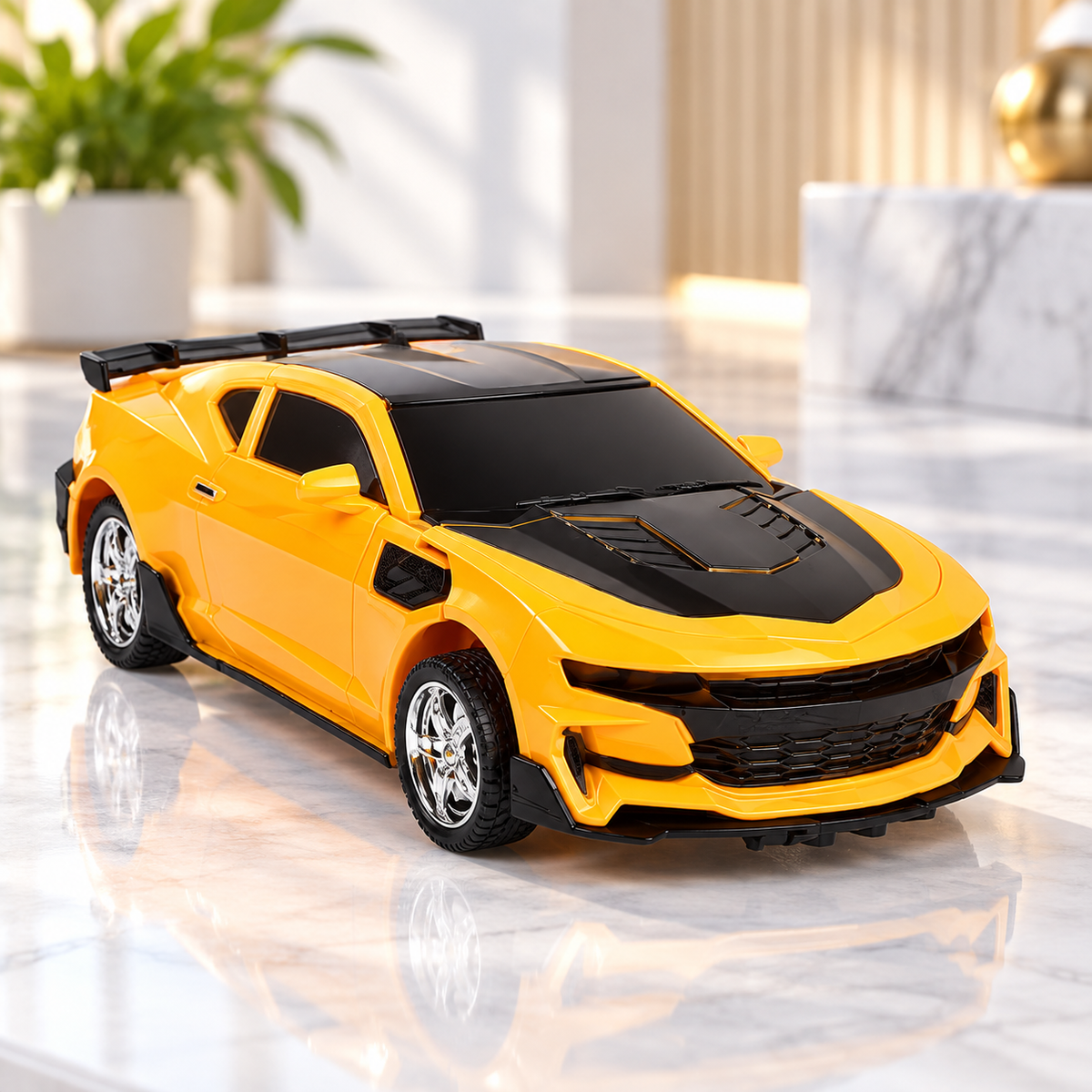 Remote Control Transformer Car LED Robot Car Toy for Kids