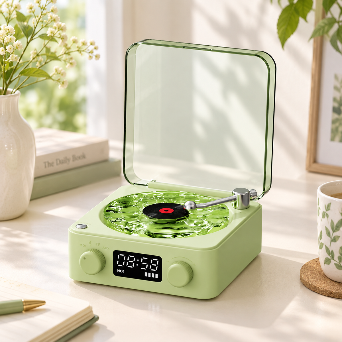 Wireless Vinyl Record Player Retro Bluetooth Turntable