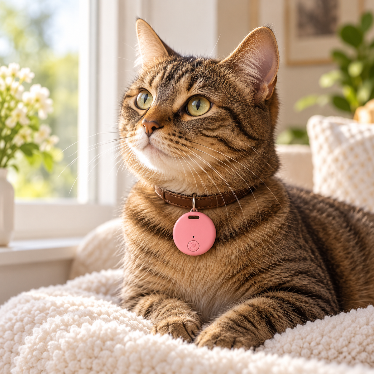 GPS Cat Tracker Waterproof Lightweight No Subscription Real Time