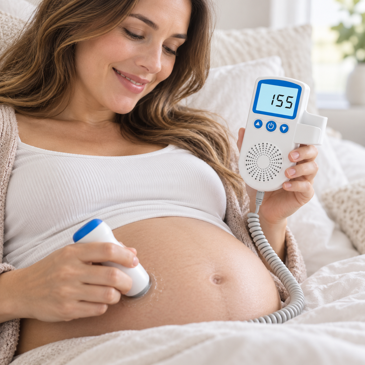 Fetal Doppler Baby Heartbeat Monitor for Home Pregnancy