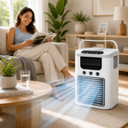 Portable Mini Evaporative Air Cooler Fan with LED Light