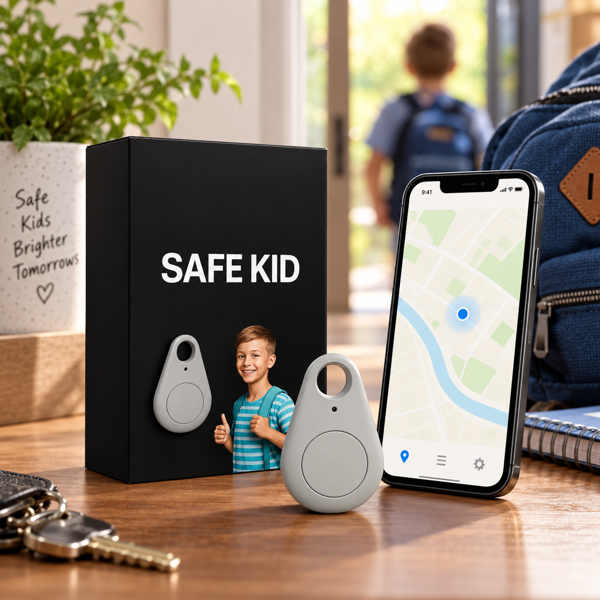Child GPS Tracker Waterproof Real Time Location SOS
