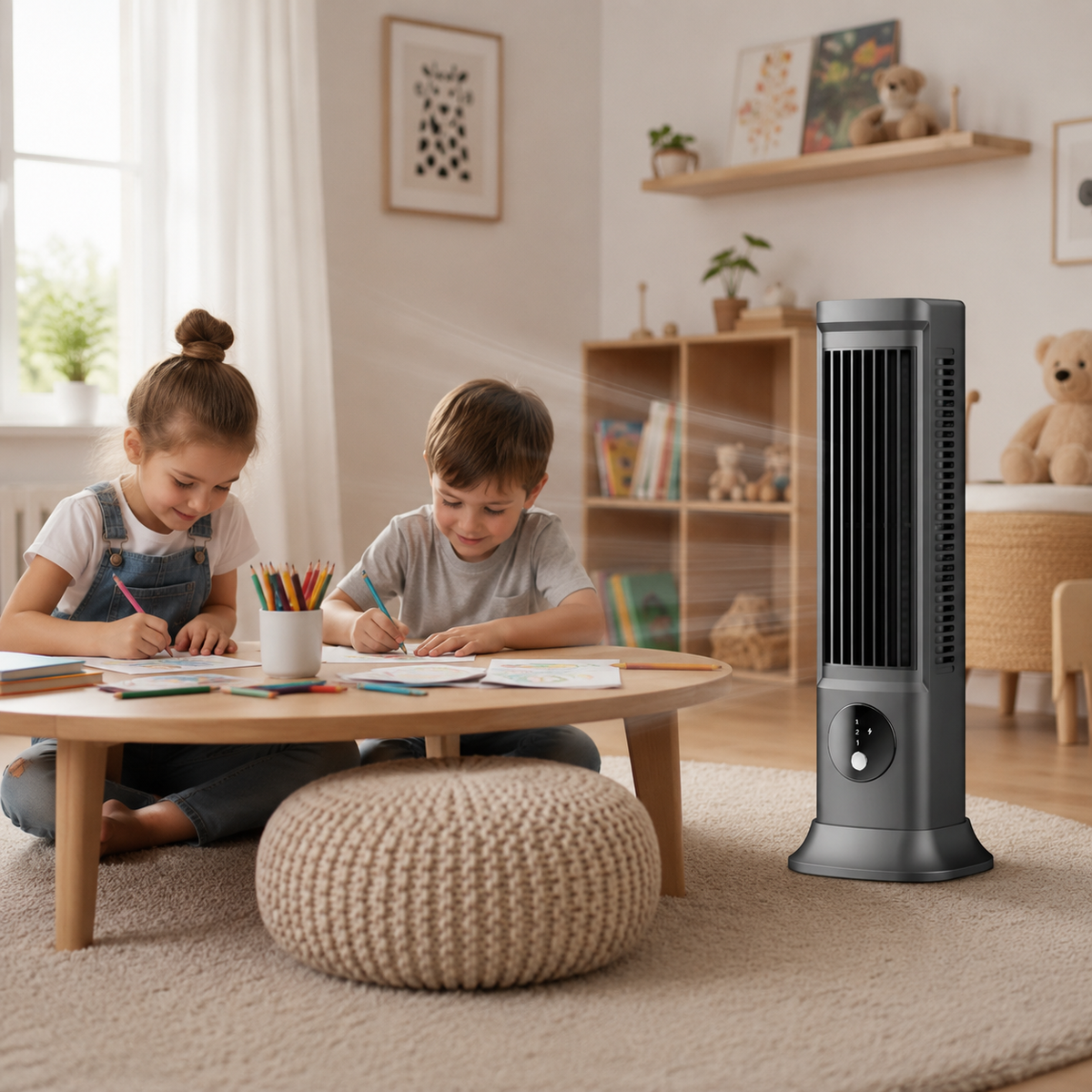 Tower Fan Air Cooler Portable Household Cooling Appliance