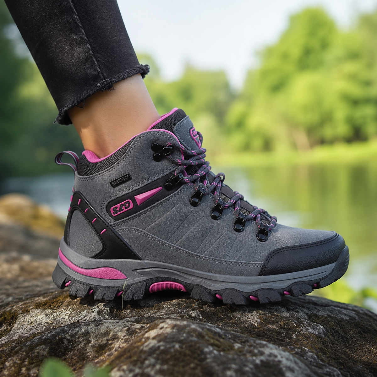 Women's Wide Fit Winter Hiking Boots with Arch Support